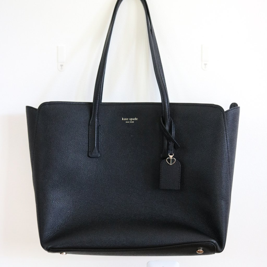Kate Spade Large Black Margaux Leather Tote New!